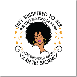 I am the storm. African American Woman Posters and Art